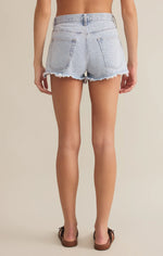 Short en denim taille haute - Faded Indigo