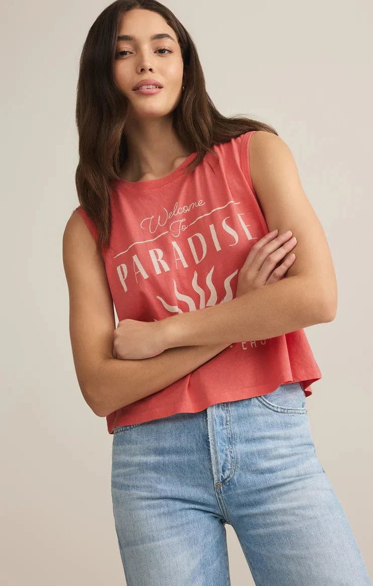 Chandail sans manches Paradise la mer - Sunset Pink