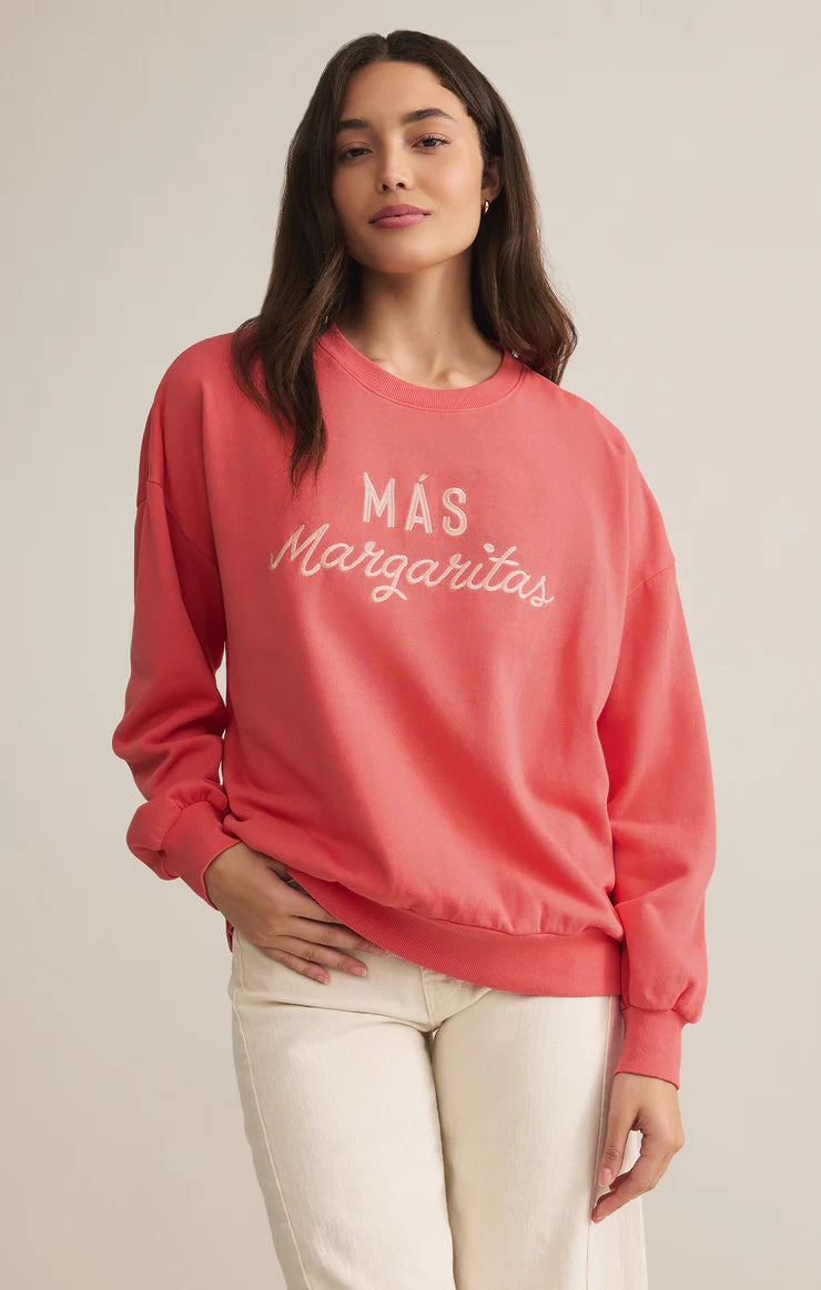 Crewneck Mas Margaritas - Sunset Spink