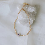 Esmo Gold Plated Brass Bracelet - Lilac