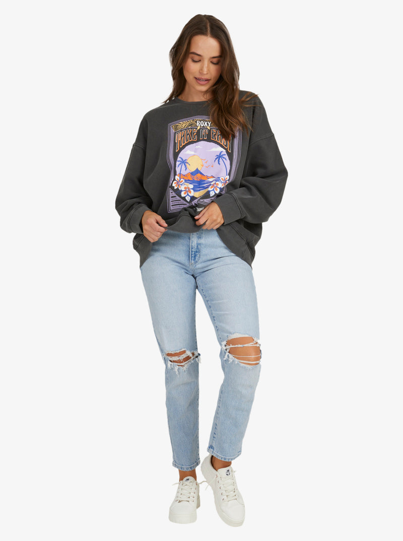 Into The Night Crewneck Sweater - Anthracite