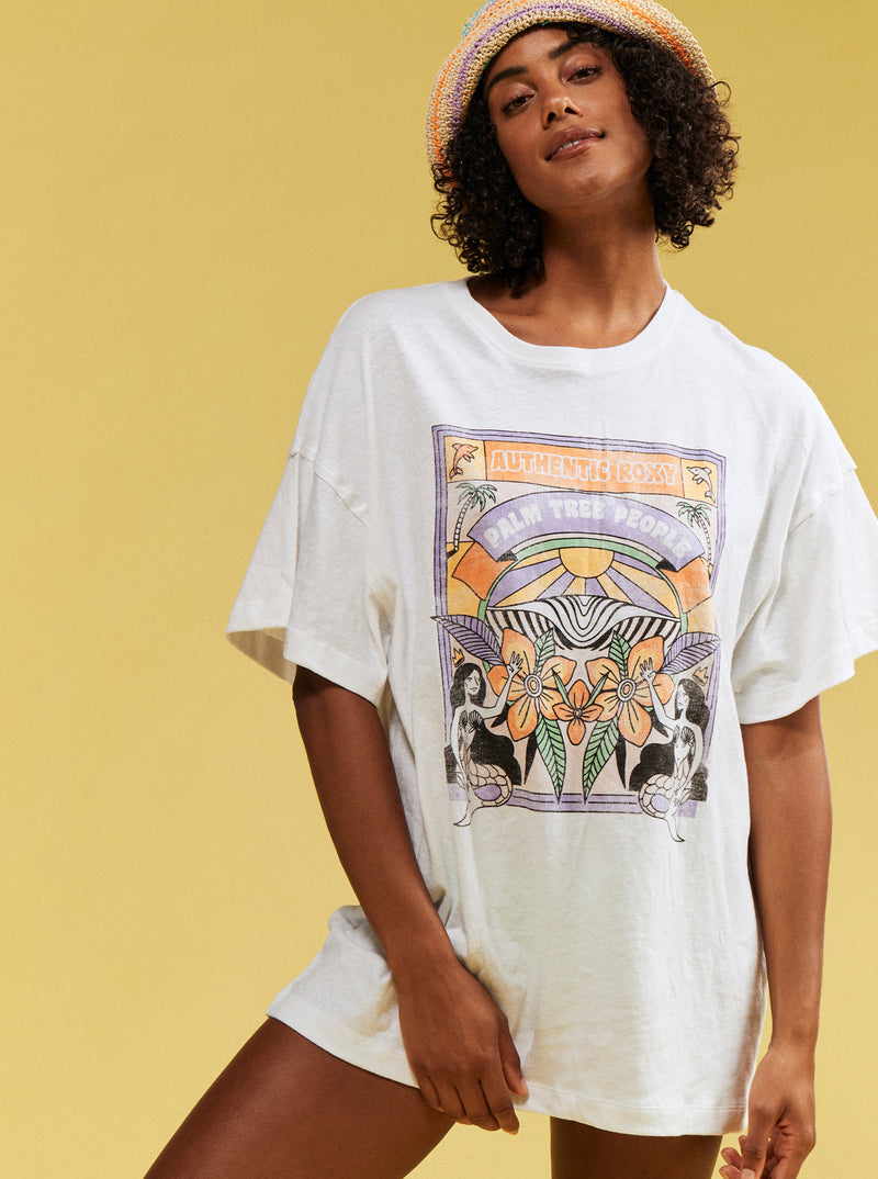 Sweet Sunshine Oversized Tee - Bright White