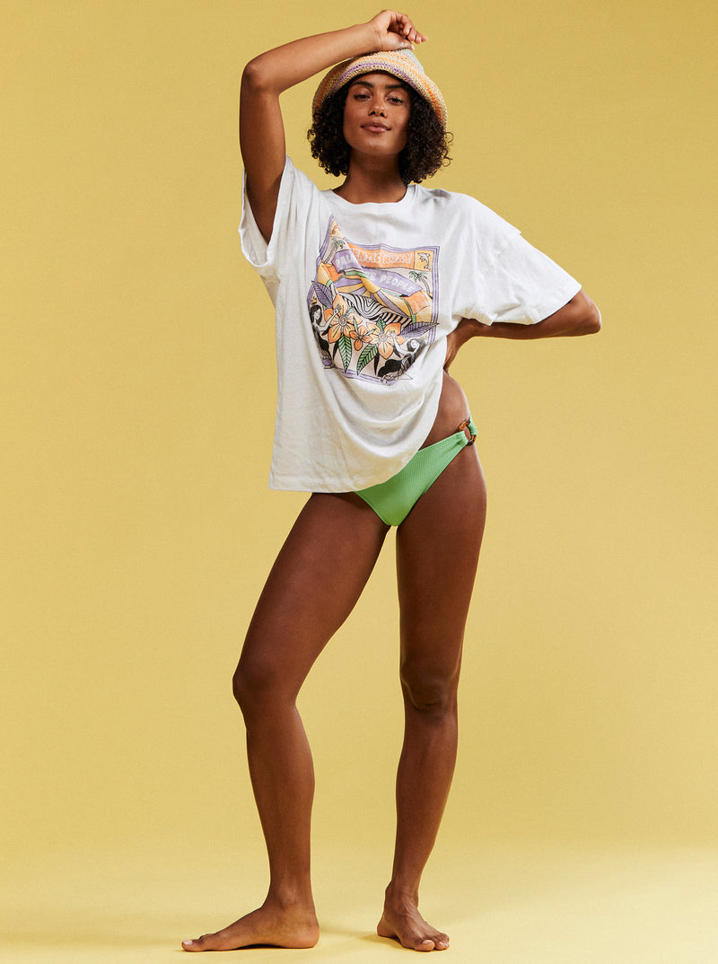 Sweet Sunshine Oversized Tee - Bright White