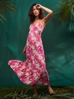 Hot Tropics Maxi Dress - Shocking Pink Wild Oasis