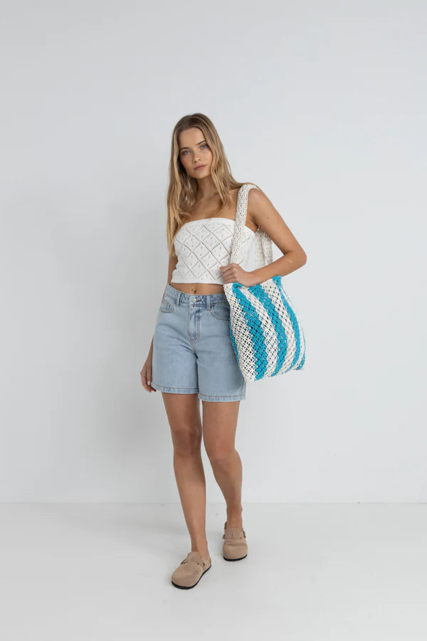 Haut bustier (tube) en tricot Islanders - White