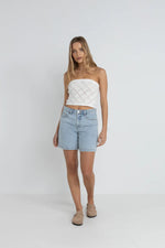 Haut bustier (tube) en tricot Islanders - White