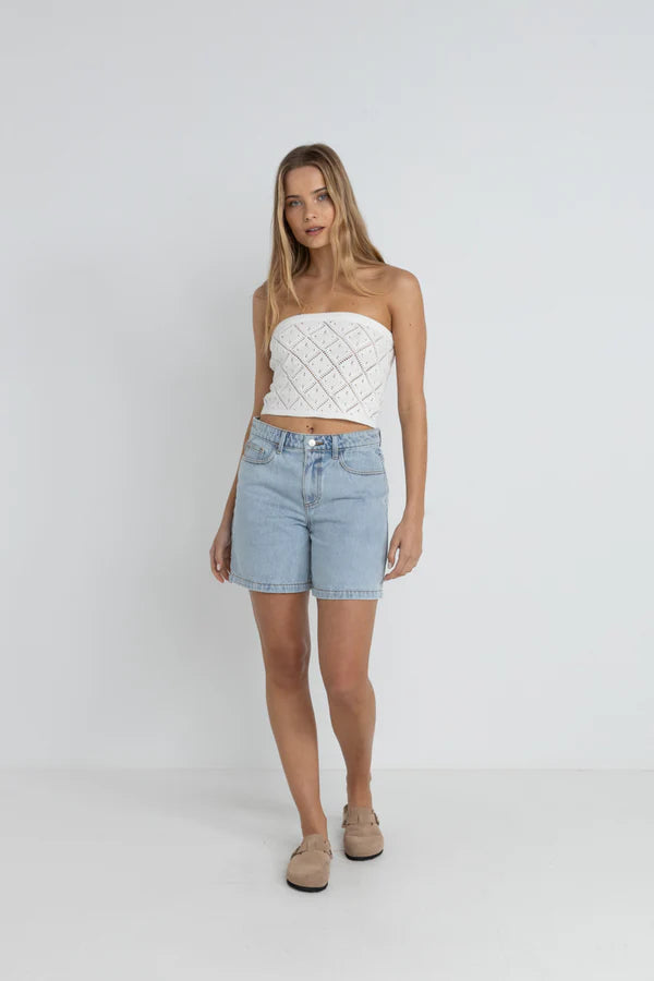 Haut bustier (tube) en tricot Islanders - White