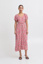 Robe maxi imprimé floral IHAYA - Red Rose