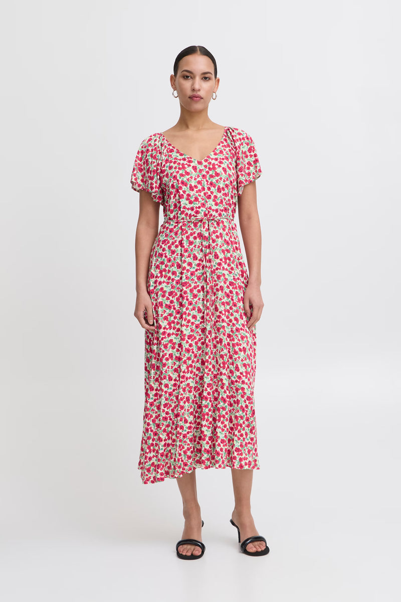 Robe maxi imprimé floral IHAYA - Red Rose