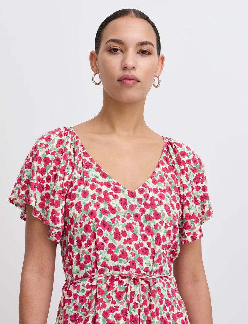 Robe maxi imprimé floral IHAYA - Red Rose