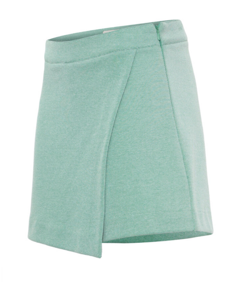 Jupe short piqué Kate - Green