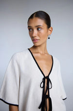 Blouse mélange lin Tacita - Beige