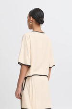 Blouse mélange lin Tacita - Beige