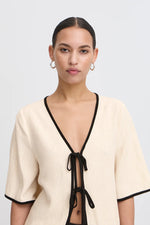 Blouse mélange lin Tacita - Beige