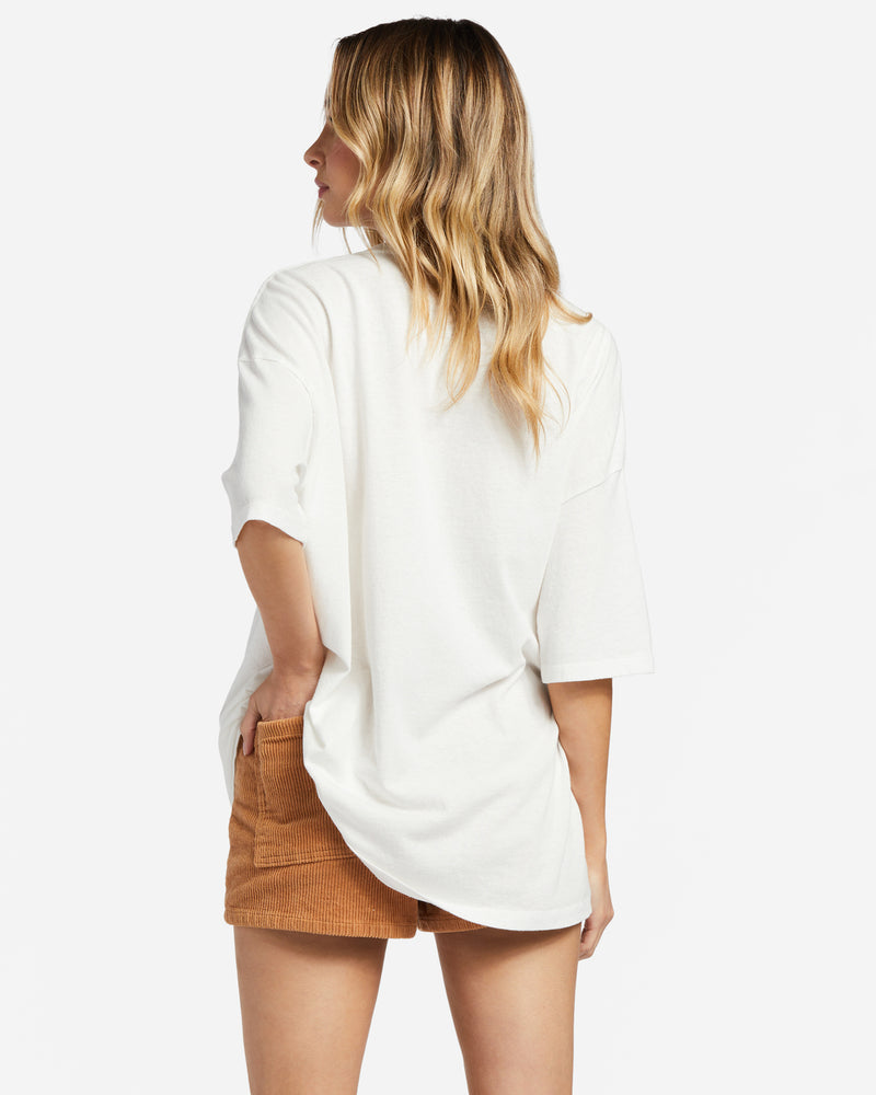 Sunrise to Sunset Oversized Tee - Salt Crystal
