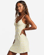 Sunny Garden Rib Knit Mini Dress - Sunbeam