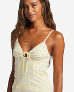 Sunny Garden Rib Knit Mini Dress - Sunbeam