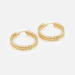 Boucles d’oreilles anneaux torsadés - Acier inox