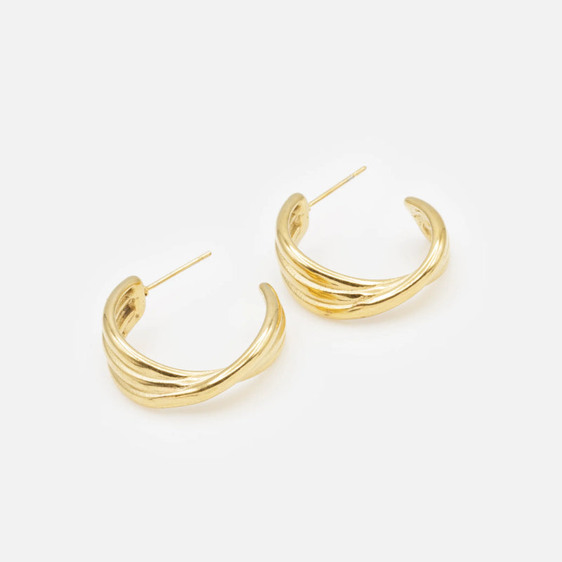 Boucles d’oreilles anneaux sablier