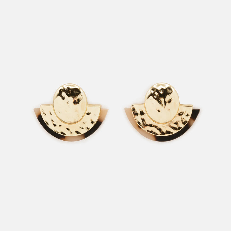 Boucles d’oreilles écailles de tortue - Dorées