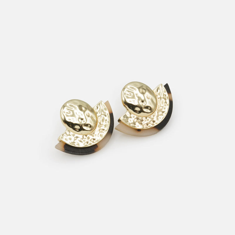Boucles d’oreilles écailles de tortue - Dorées