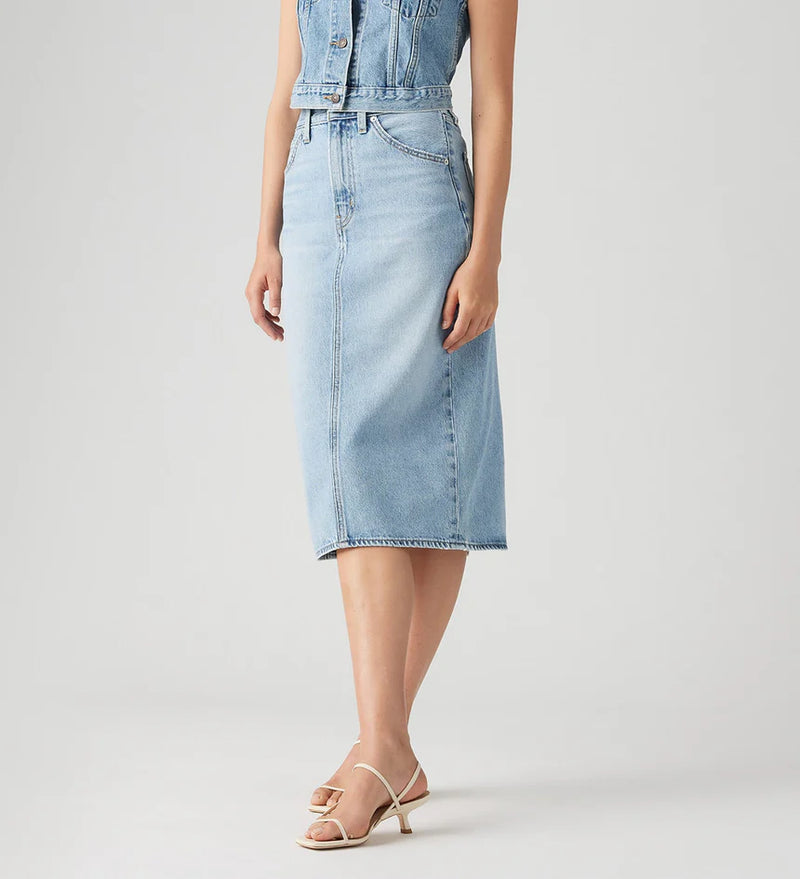 Jupe denim vintage Riveting - Clean Hem