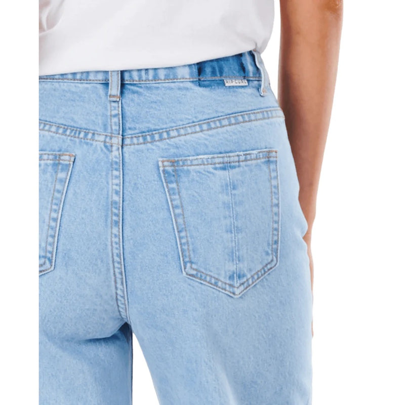 Sparrows Crop Wide Leg Jeans - Light Blue