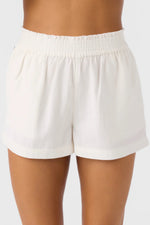 Short tissé à taille élastique Sanders - White