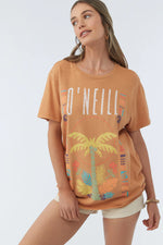 T-shirt surdimensionné Tropical Tide - Golden Brown