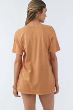 T-shirt surdimensionné Tropical Tide - Golden Brown