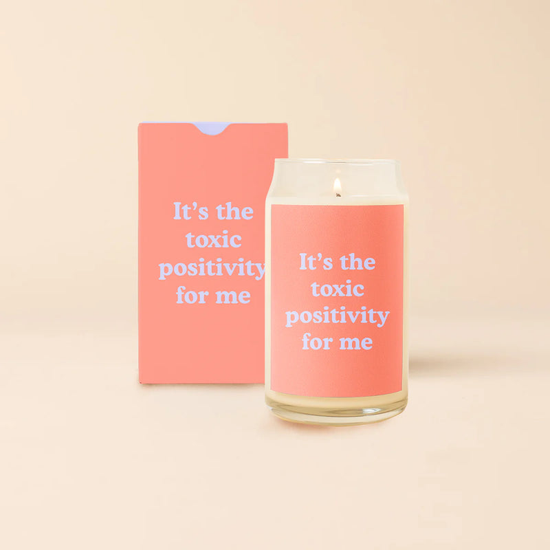 Soy Candle in a Beer Glass - Toxic Positivity