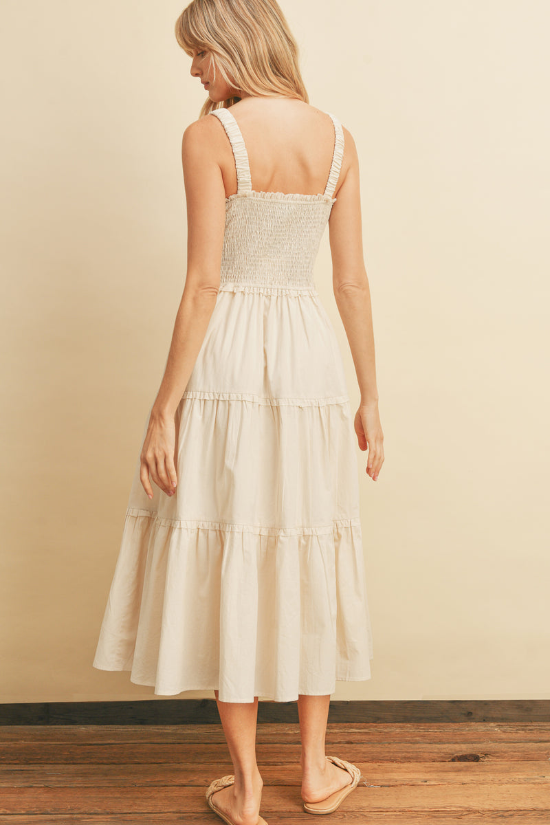 Sunday Cotton Midi Dress - Ecru
