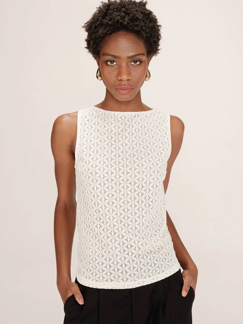 Chandail sans manche Tenet - Ecru