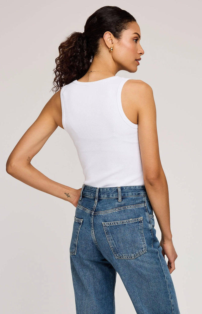 Camisole cotelée Jolie - White