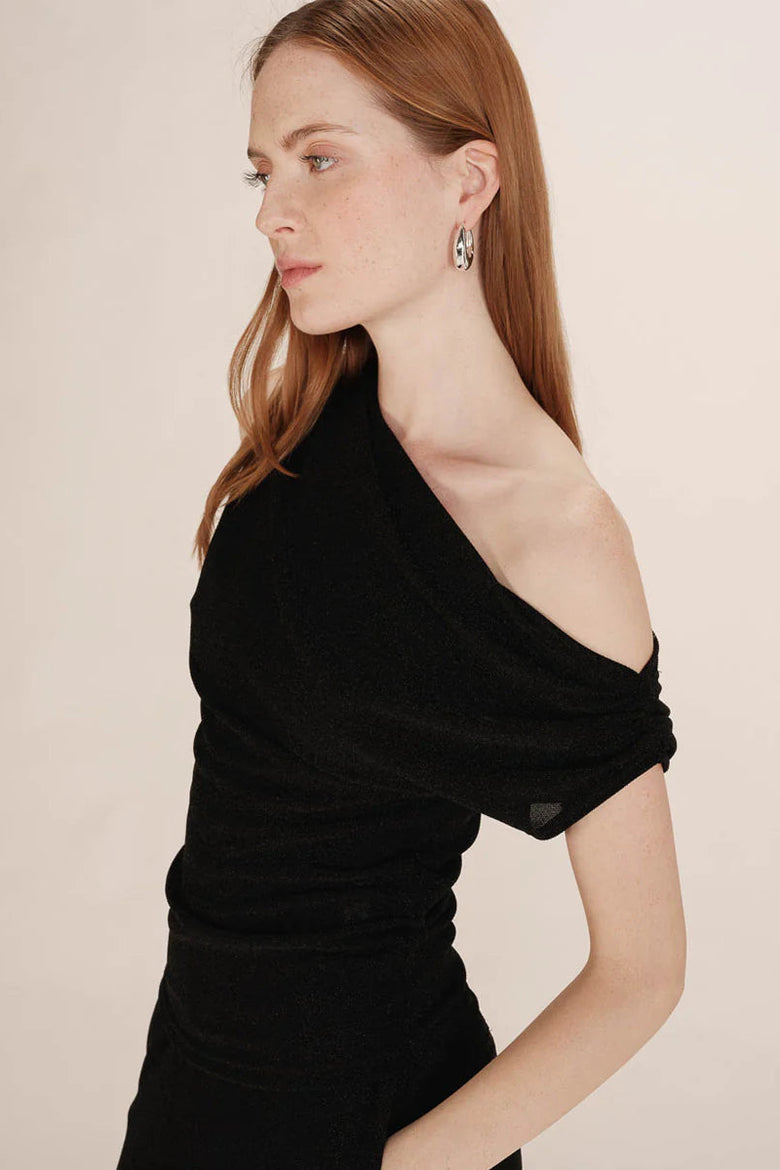 Haut asymétrique Thao - Noir