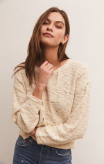 Pull en tricot Rowe Distressed - Whisper White