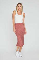 Florentine Maxi Skirt - Crimson Dapple