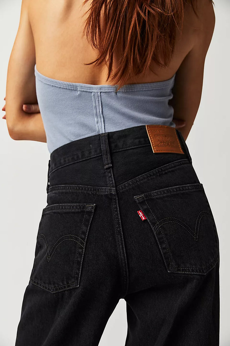 Wide Leg Ribcage Jeans - Rosie Posie (Length 32)