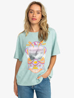T-Shirt oversize Girl Need Love - Blue Surf