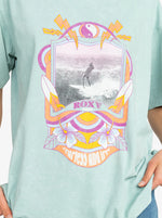 Girl Need Love Oversized T-Shirt - Blue Surf