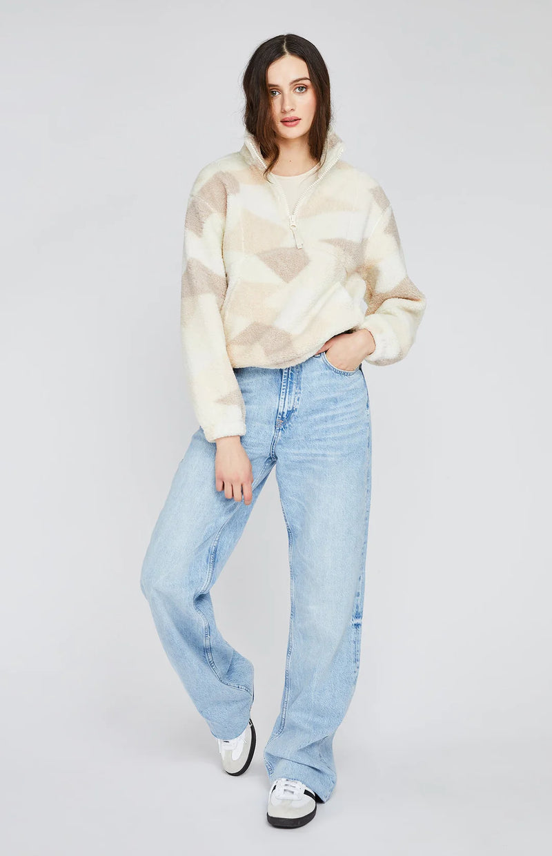 Veste en sherpa Caleb - Cream Stained