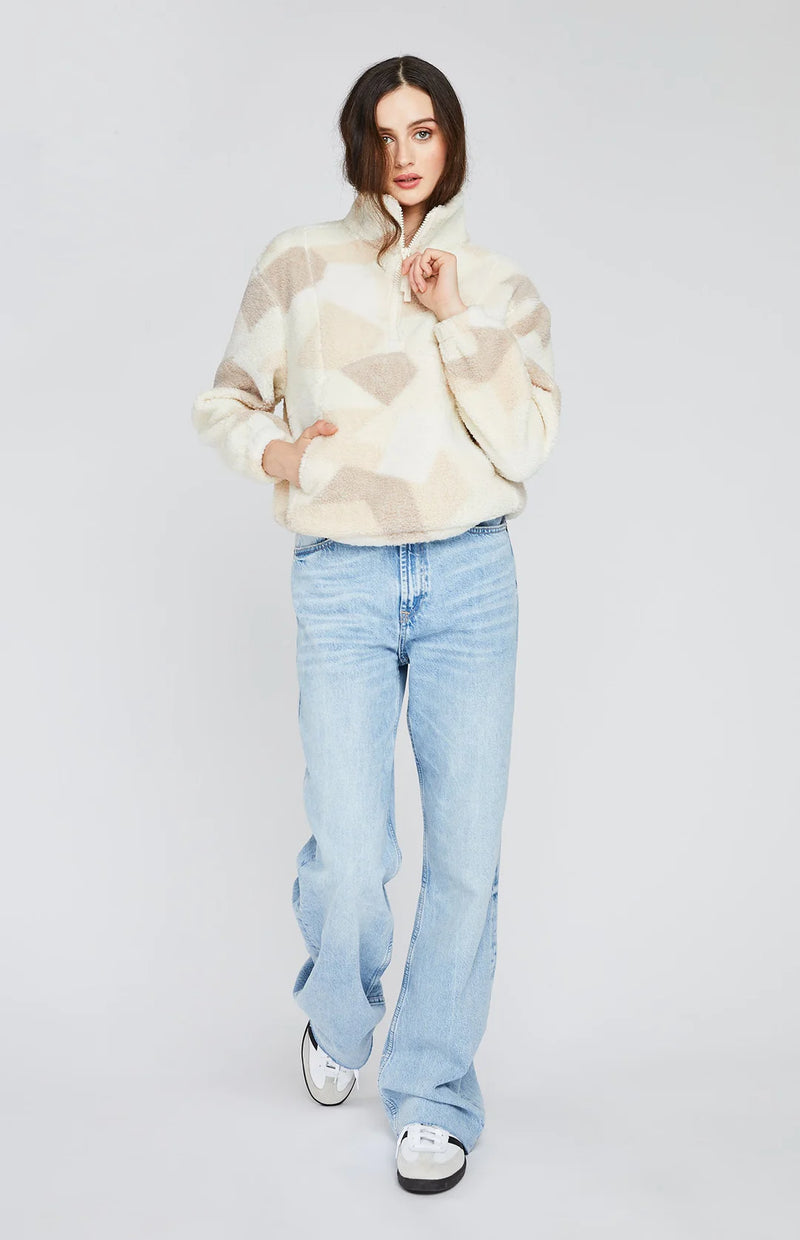 Veste en sherpa Caleb - Cream Stained