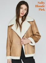 Manteau en faux suède Emilia - Tan