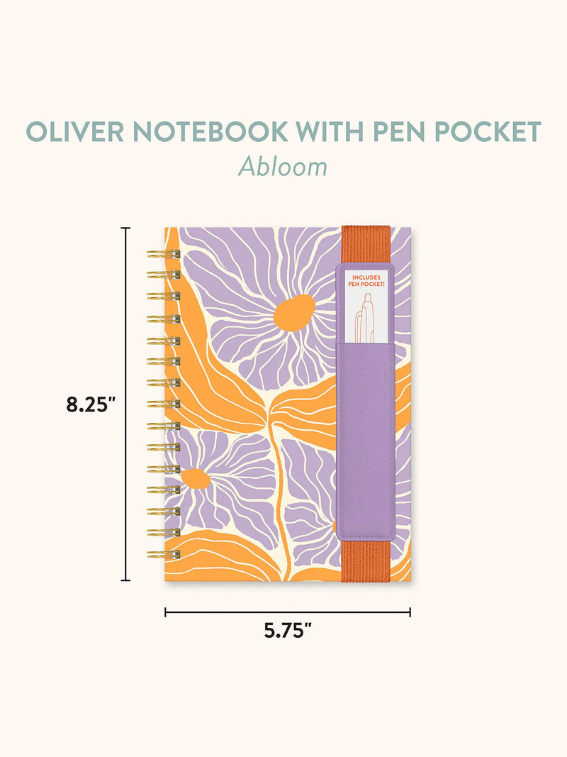 Notebook with pencil holder - Abloom Oliver