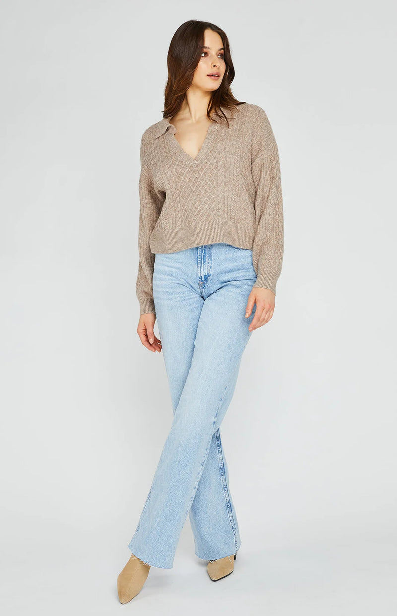 Pull en tricot Napa - Heather Taupe