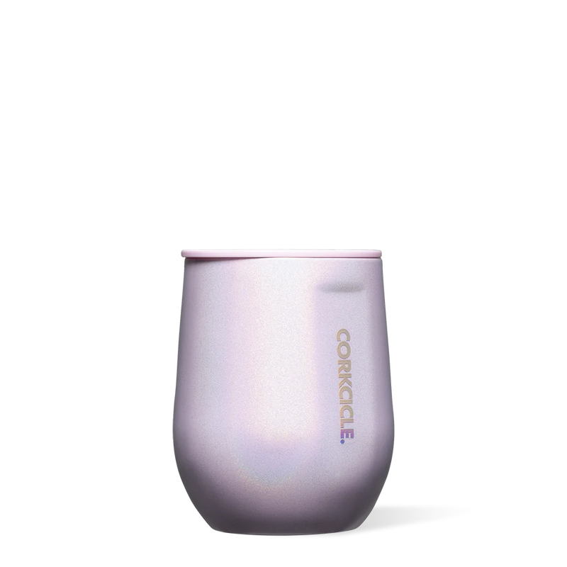 12 oz Insulated Wine/Coffee Glass - Unicorn Lavender Magic