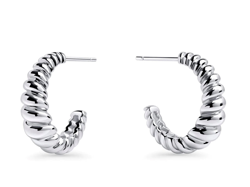 Salerno crescent earrings - Silver