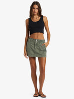 Cargo Roll With It Mini Skirt- Agave Green