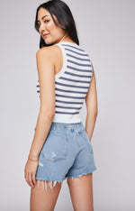 Cora Knit Cami - Blue Stripe