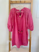 Mini Long Sleeve Tunic Dress - Pink